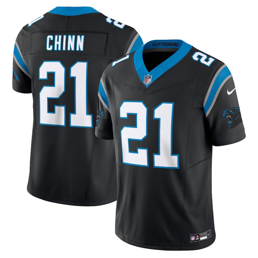 Men Carolina Panthers #21 Jeremy Chinn Nike Black Vapor F.U.S.E. Limited NFL Jersey